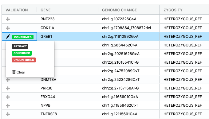 Dart Variant curation